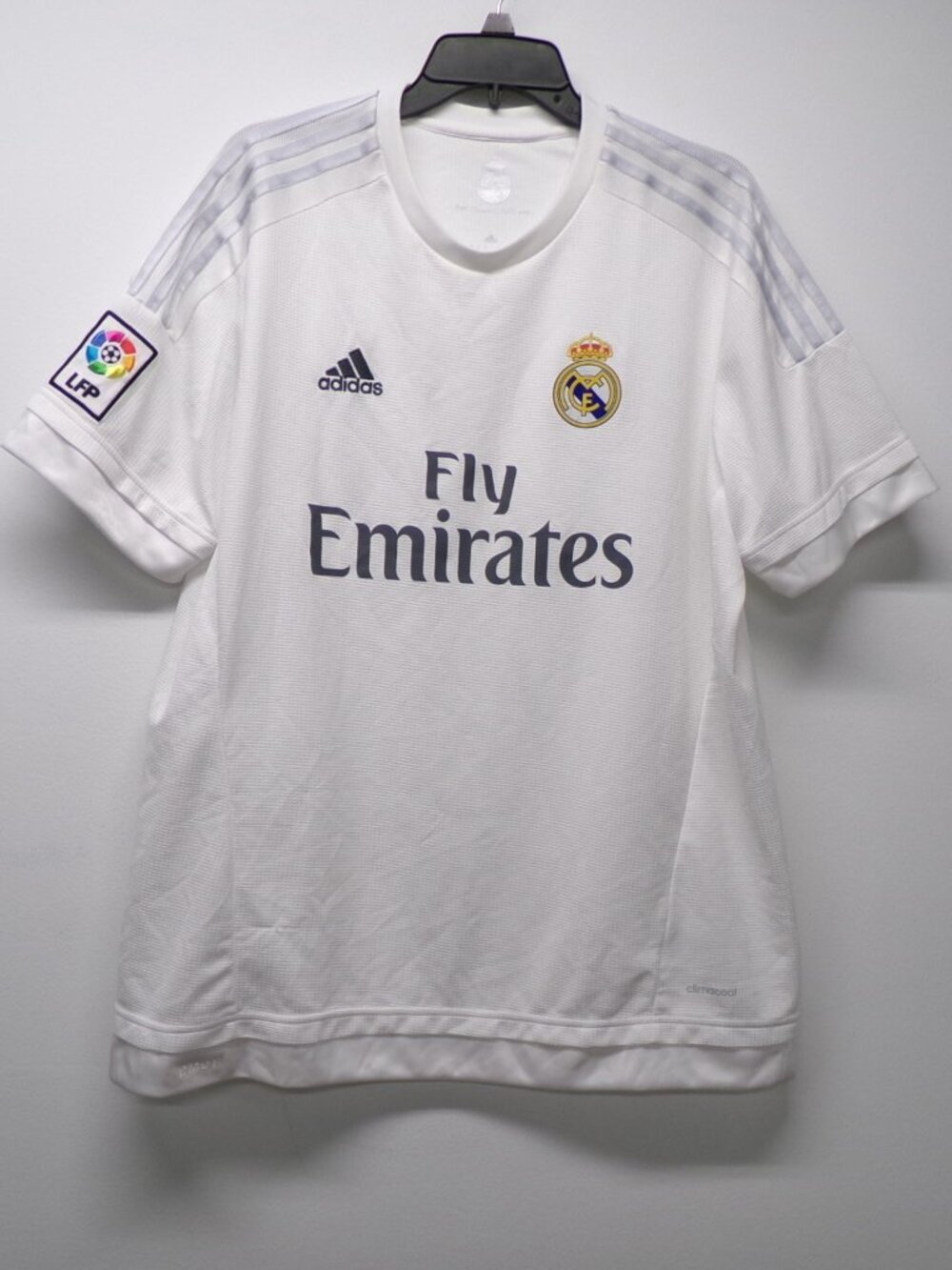 Adidas Real Madrid Fly Emirates LFP Soccer jersey Adult Men's sz XL Climacool